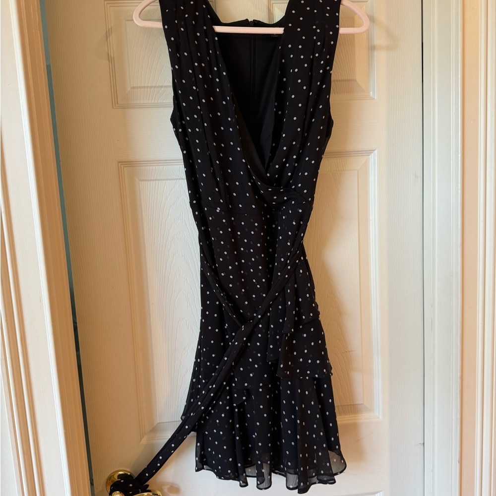 Tahari Black Lightweight Cocktail Dress with Tiered Hemline